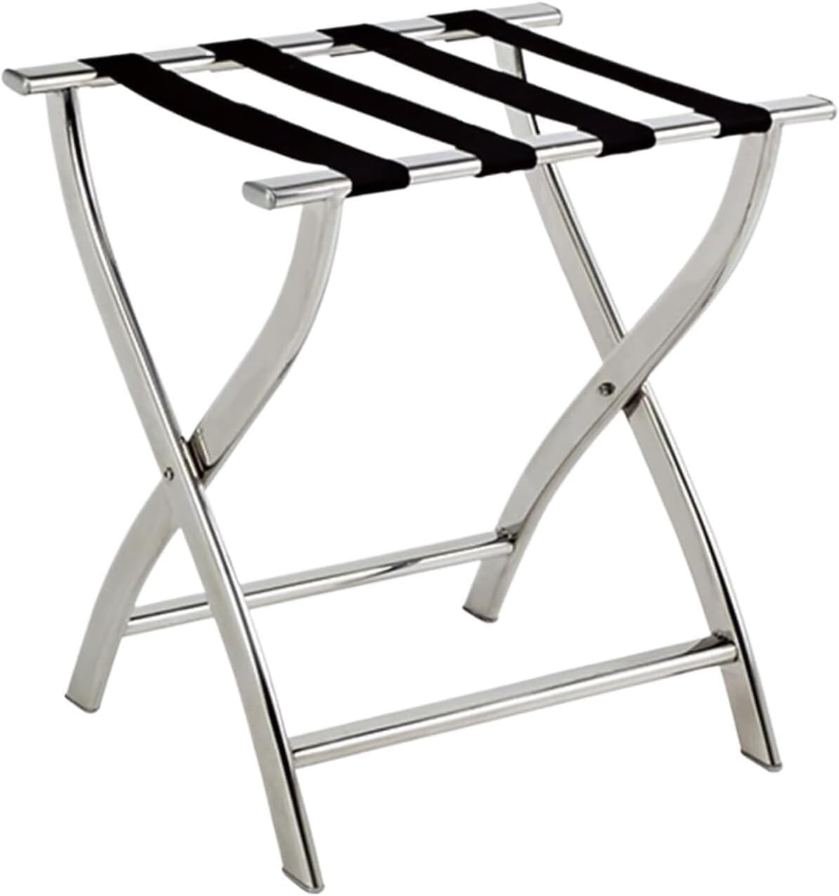 Rack,Luggage Rack Stainless Steel Multi-Purpose Folding Luggage Stand for Hotel Bedroom Hotel(Silver)
