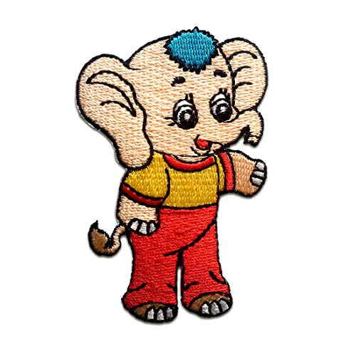 Catch the Patch Elefant Tier Kinder - (Größe: 7,8 x 5,2 cm) – Aufbügler & Applikationen in verschiedenen Größen – Ideal für Kleidung, Schulranzen, Jeans & Rucksäcke