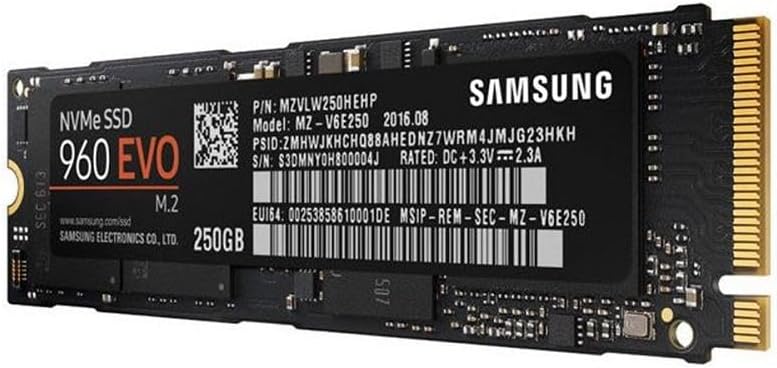 Samsung 960 EVO Series, 250GB PCIe NVMe M.2-2280 Internal Solid State Drive with 512 MB Cache thumbnail 3
