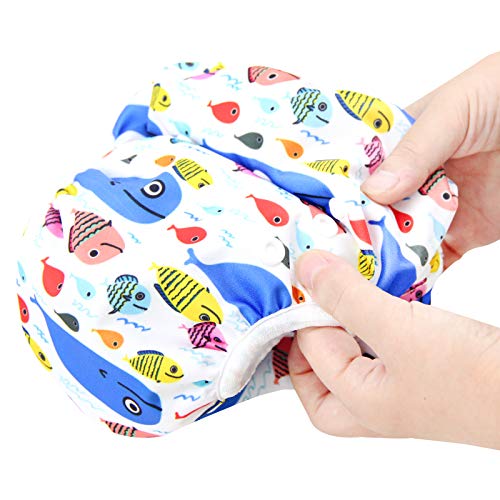 Image of Langsprit 3 Pack Swim Diaper for Baby & Toddle,Reuseable Washable Diaper Swim for Swimming Lesson & Baby Shower Gifts