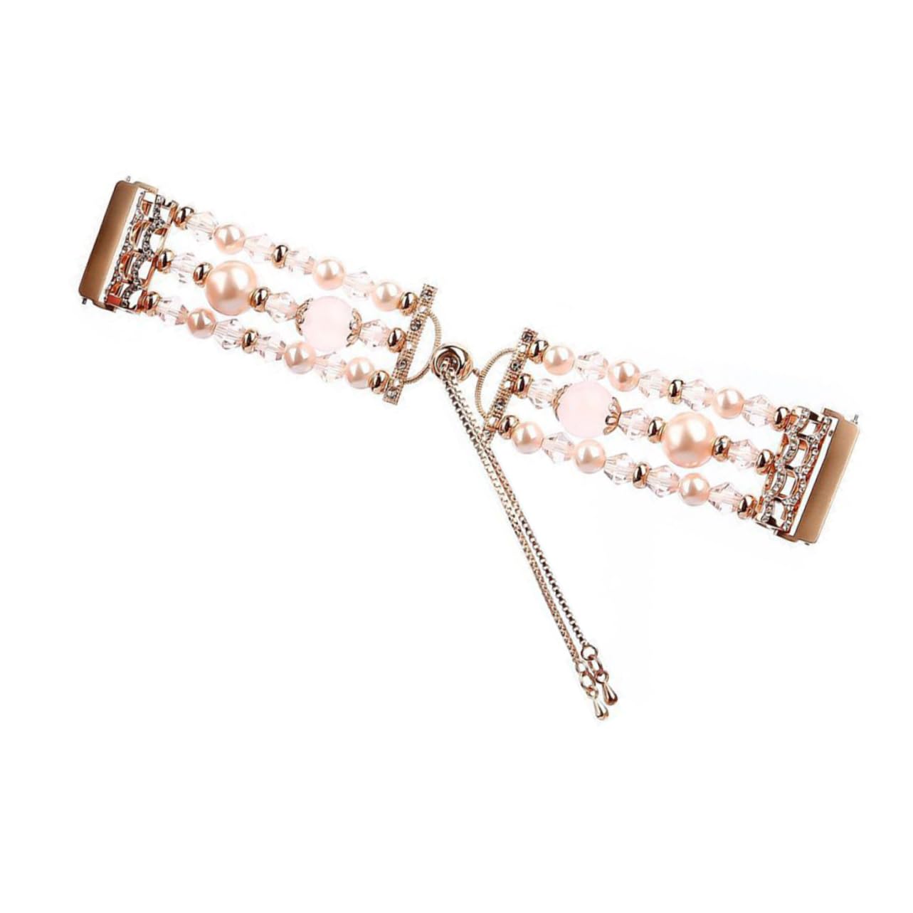 Correa ajustable de ágata para reloj inteligente pulsera recambio de cristal 8