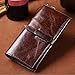 Produktbild WENQU Öl-Wachs-Leder-Männer Leder-Mappe Insouciant Retro farseeing Wallet Multi-Card-Leder-Klipp-Haar-Mens Wallet (Color : Coffee, Size : S)