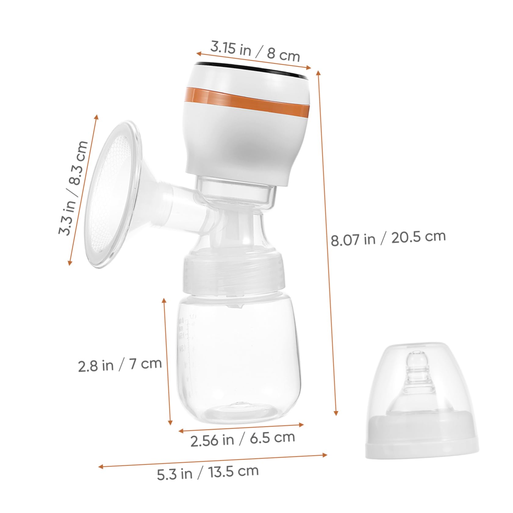 ibasenice 2 Pièces Version Anglaise Jaune Bouteille Biscuits De Lactation Tétines Pour Bébé Pompes Électriques Portatif Électrique Tire Lait Electrique Tire-lait Sans Fil Polypropylène (pp)
