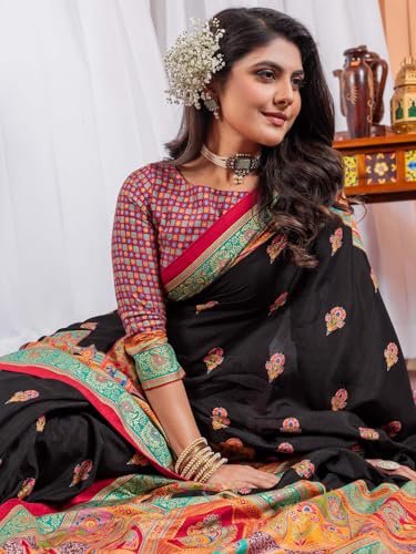 AKHILAM kanjivaram silk saree in soft silk – image 5