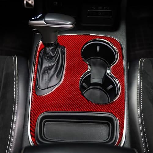 Image of Car Gear Shift Panel Decals for 2018-2020 Dodge Durango Accessories Carbon Fiber Interior Stickers, D