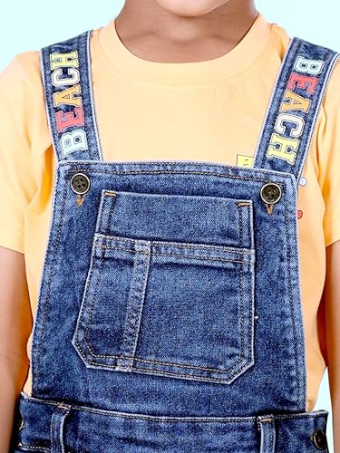Image of KiddoPanti Boys Denim Dungaree Shorts