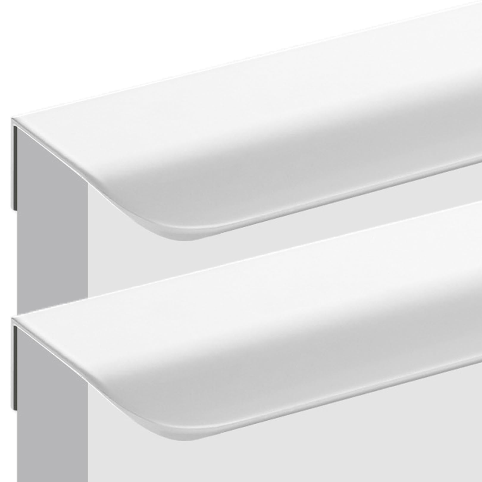 SBZIOJHDR Door Handle, Aluminium Alloy Invisible Concealed Handles Wardrobe Kitchen Cabinet Drawer White 2 Pieces(Overall Length 800mm)