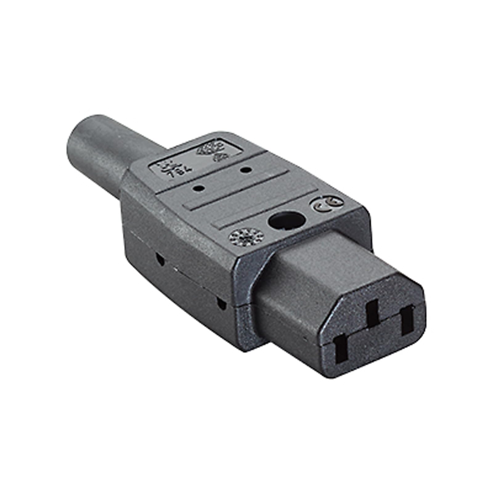 Bachmann 915.170 Kaltgerätedose Nr.794 70 Grad, Schwarz