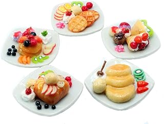 ThaiHonest 5 Dollhouse Miniatures Pancake & Waffle Food Supply Handcrafted ,Tiny Food