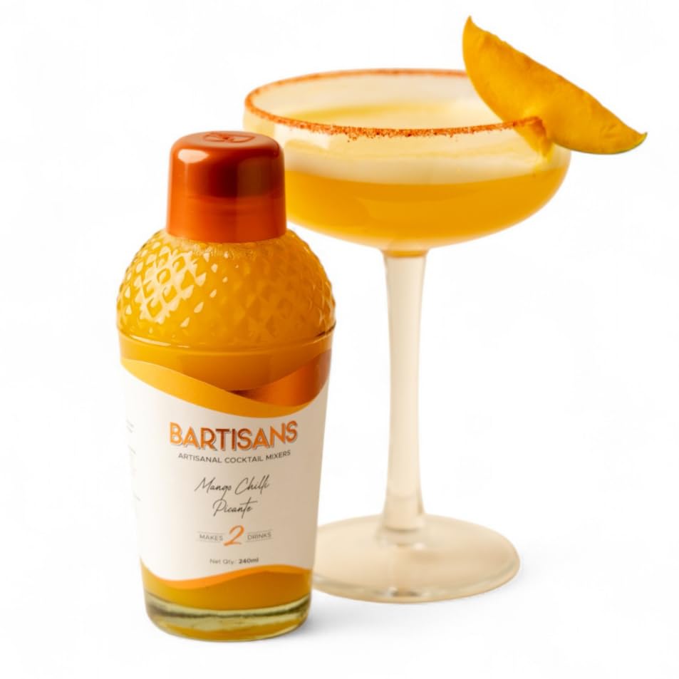 Bartisans Mango Chilli Picante Cocktail Mixer, 240 ml, Makes 2 Drinks, For Tequila Vodka Rum Gin-picture-22