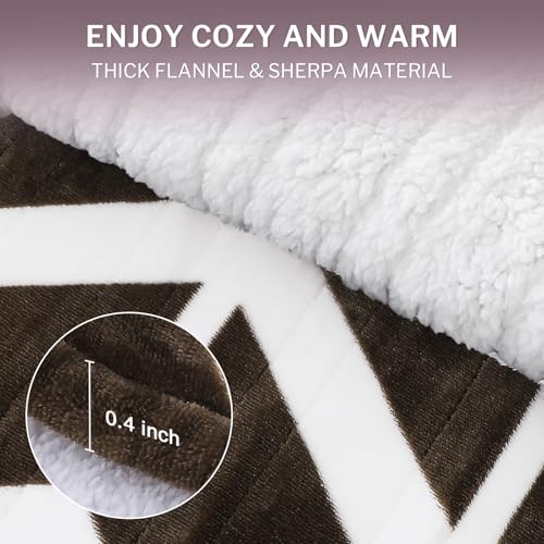 VENTIMI Electric Blanket Heated Throw, 50" x 60" Heated Blanket with 4 Heat Levels & 3 Hours Auto Off, Fast Heating Blanket with ETL & FCC Certification, Coffee
