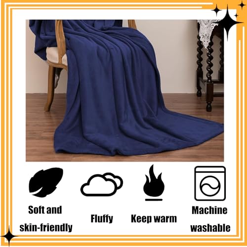 Couverture lit 80 x 265 cm chaud et douillet en tissu respirant bleu