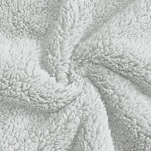 Pethur Waterproof Dog Blanket For Small Dog, Small Cat Blanket Washable For Couch Protection, Soft Sherpa Fleece Puppy Blanket, Light Gray, S #TOP2