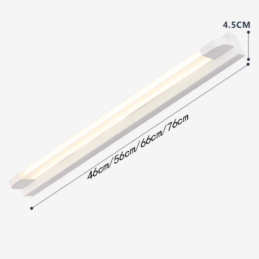 Lámparas de Espejo de Baño Lámpara Delantera Material Frosted Hierro Forjado Cuerpo de Hierro Led Fuente de Luz de Luz de Luz Luz Caliente Y Luz Blanca Iluminación de Pared