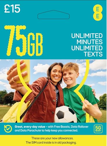 EE 15 Data Pack Pay As You Go Sim Card - Standard Micro & Nano Included