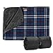 Premium Extra Large Picnic & Outdoor Blanket with Improved Backing, Carrying Buckle, & Machine Washable (Navy Blue)