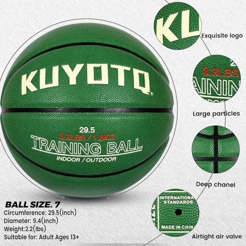 Ballon de basket lesté en composite durable de 74,9 cm de circonférence