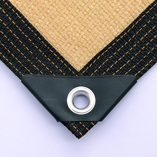 Toile d'ombrage résistante beige de qualité supérieure avec œillets solides