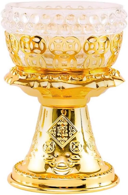 1pair 9cm Glass Crystal Candlestick Lotus Butter Lamp Holder Lamp Holder Base Lamp Holder