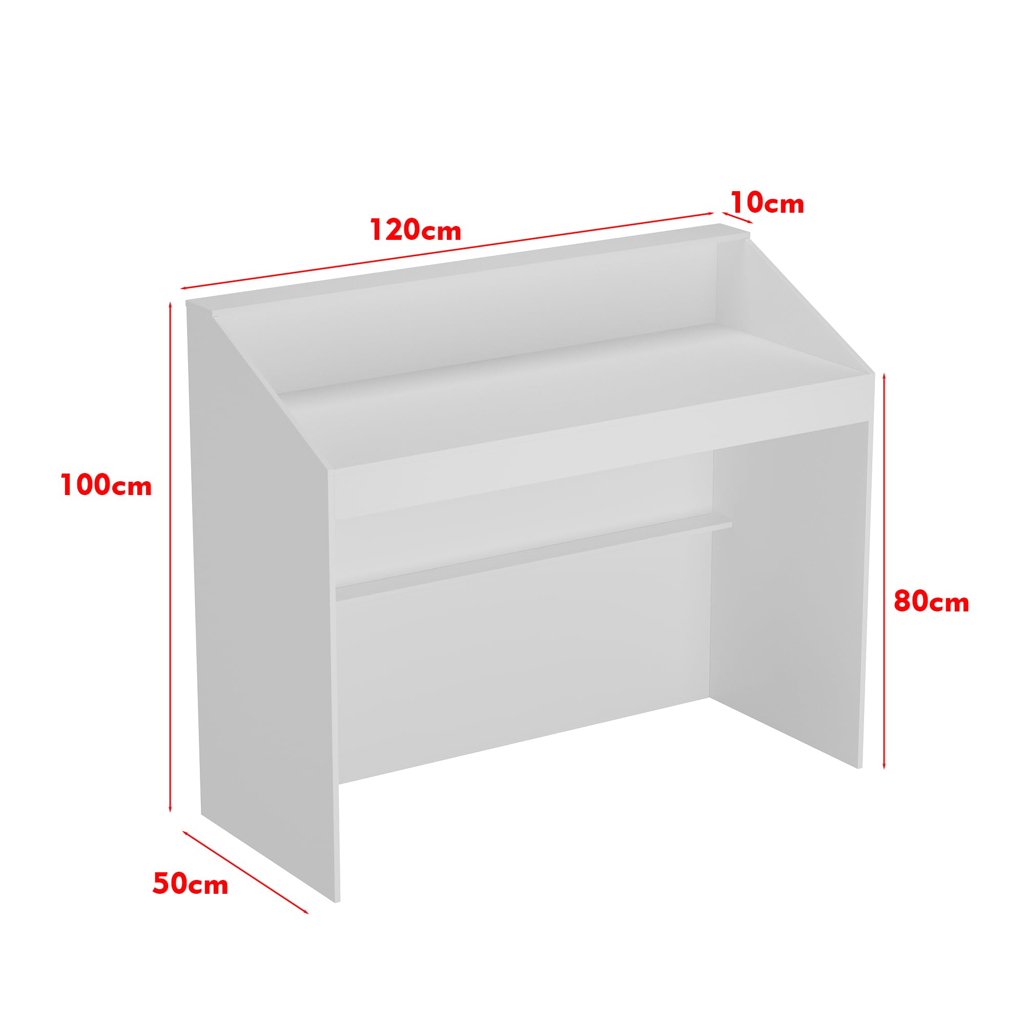 Empfangstheke, Empfangstresen, Rezeptionstisch Empfangstresen, Rezeptionstheke Empfangstheken, Rezeptionstheken, MDF, 120 x 50 x 100 cm, weiß, Moderne Einfachheit