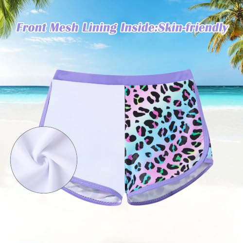 Image of TUONROAD Girls 2 Pieces Rash Guard Swimsuit Long Sleeve Tankini for 4-10 Years