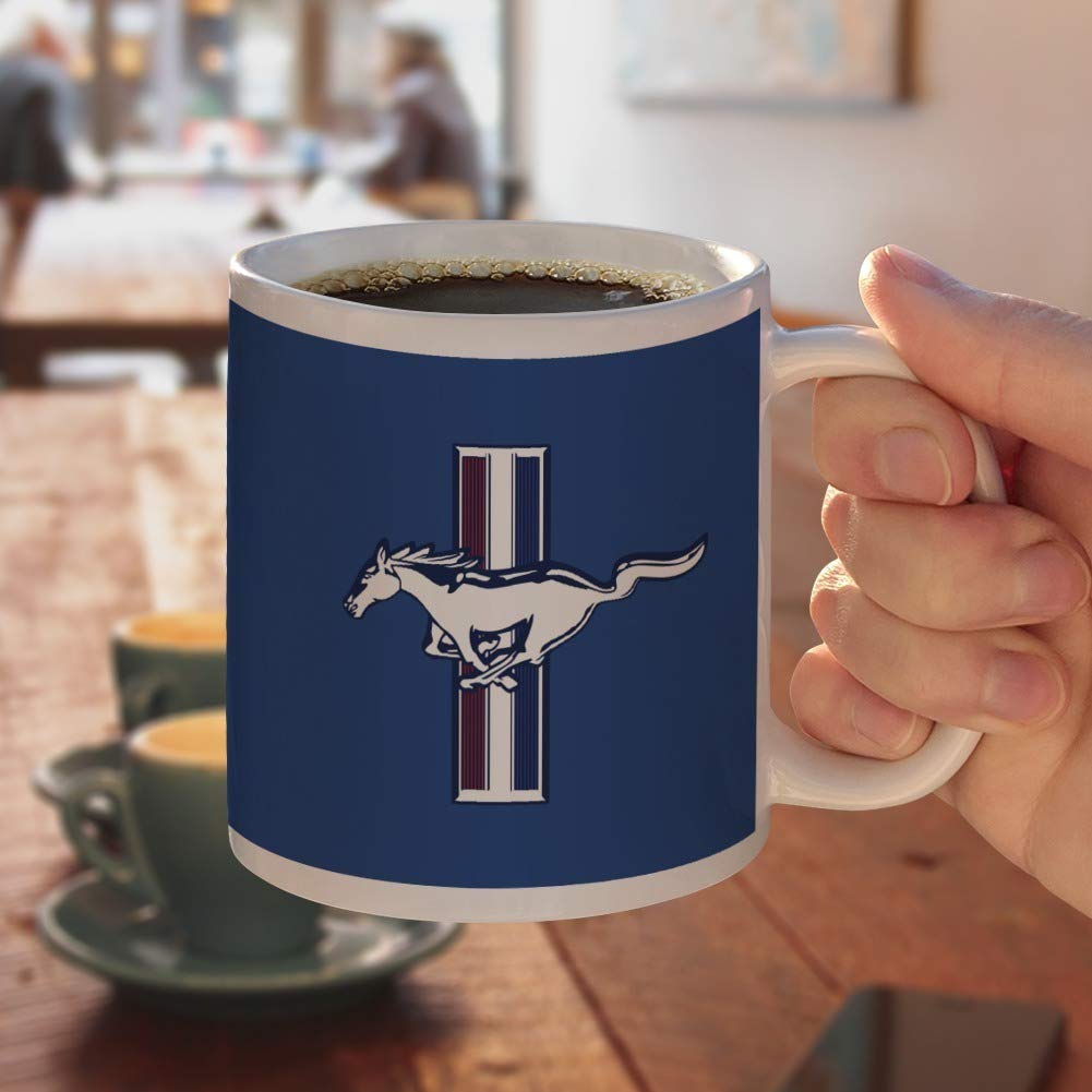 Amazon.com | Ford Mustang Logo Ceramic Coffee Mug, Novelty Gift Mugs for  Coffee, Tea and Hot Drinks, 11oz, White: Coffee Cups & Mugs