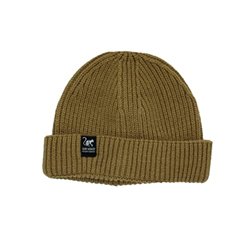 SURF MONKEY Gorro Docker para Hombre/Mujer - Talla única - Beanie Poliéster Reciclado - Wear&Care (Arena)