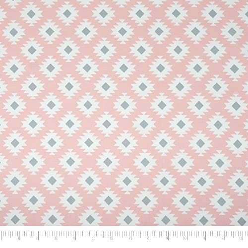 Premium 100% Cotton Pink Diamond Fabric - Versatile, Soft, and Cut by the Yard for All Your Crafting Needs