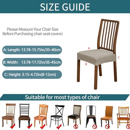 Housse de chaise à rayures extensible pour rénover les sièges - 4
