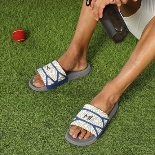 Image of CHUPPS MI Flex Men's Casual Slides | Soft Cushioned Footbed | Lightweight Anti-Slip Slippers | Indoor Outdoor Daily Wear Slides for Men