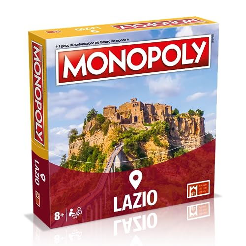 Winning Moves Monopoly Lazio City - Gioco Da Tavolo Per Adulti E Bambini, Da 2 A 6 Persone, Età 8+
