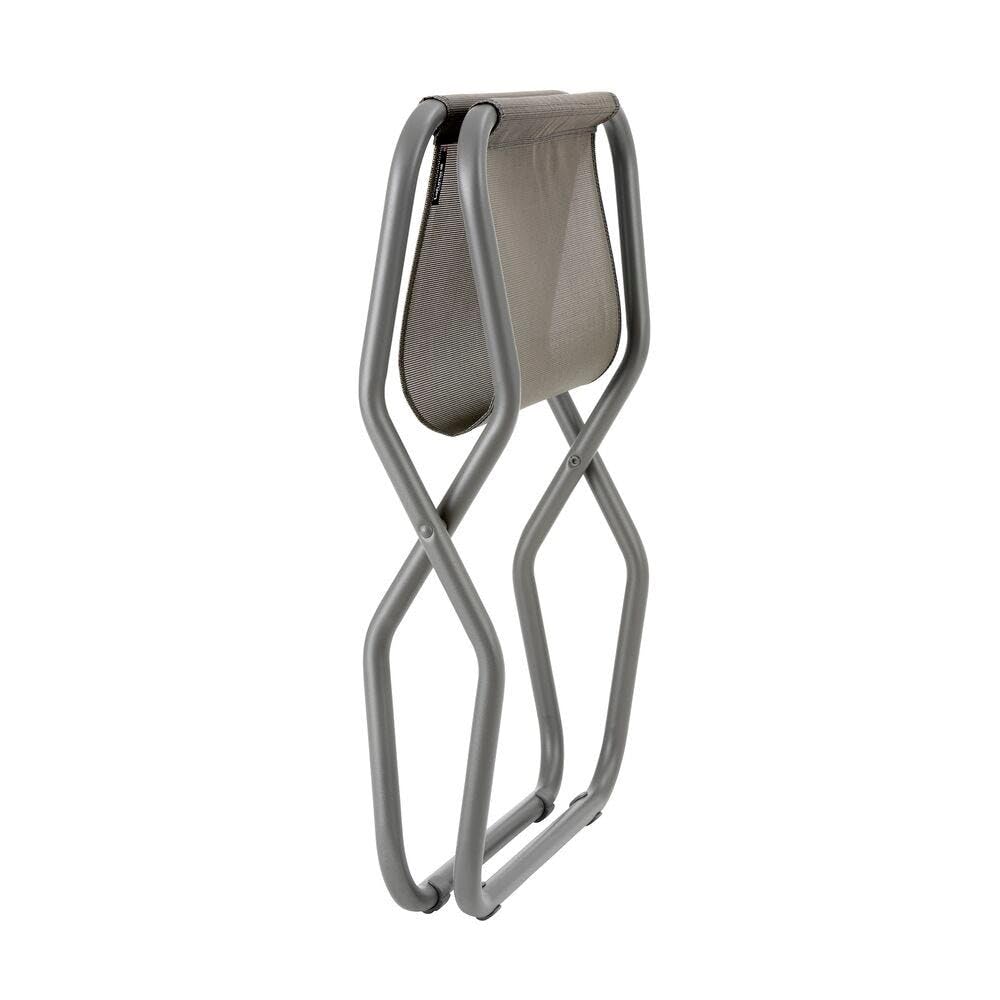 Lafuma MOBILIER - Repose-Jambes/Tabouret Pliant Next - Toile Batyline Résistante Anti-UV - pour Chaise Longue Terrasse, Jardin et Piscine - Tout Confort, Fabriqué en France - Marron Graphite | Fabriqué en FRANCE - Garantie 5 ans - Marron - Complément idéa
