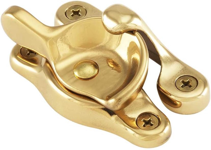 IDH by St. Simons Small Sash Catch, Polished Brass