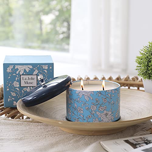 La Jolie Muse Citronella Candles Outdoor, Large Citronella Candles For Patio Set 3, Long Burning 2-Wick Indoor & Outdoor Candles, 11.6 Oz, 14.1 Oz #TOP7