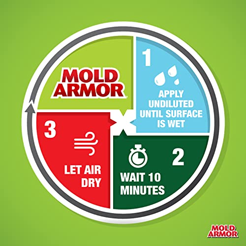 Mold Armor Mold Remover & Disinfectant Cleaner, 32 Oz. Spray Bottle, Inhibits Growth Of Mold, Kills 99.9% Of Household Bacteria And Viruses, Easy-To-Use Mildew And Mold Control Solution #TOP4