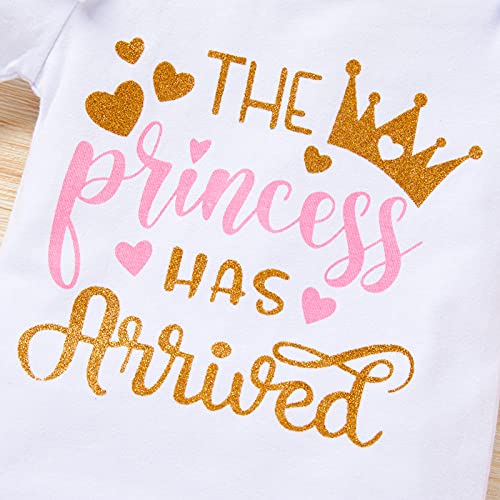 Newborn Baby Girl Outfits Infant Letter Print Romper+Tutu Skirt+Headband+Legging Warmer Coming Home Clothes Set4