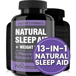 NooMost Natural Sleep Aid Supplements with Magnesium,L theanine & Garcinia | Sleep Pills for deep & Restful Sleep for Adults | Non-Habit-Forming | Helps Fall Asleep Fast Stay Asleep Longer | 60 Tabs