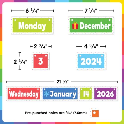 Calendrier à rabat coloré Teacher Created Resources pour bureau