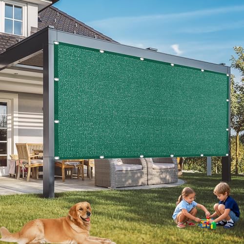 Voile d'ombrage rectangulaire anti-UV en toile HDPE aérée et résistante - 7