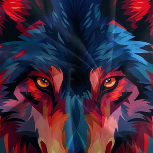 Housse de couette loup 200 x 200 cm microfibre lit double - 7