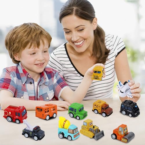 Juegoal QC20 20 Piece Pull Back City Cars & Trucks Toy Vehicles Set thumb #5