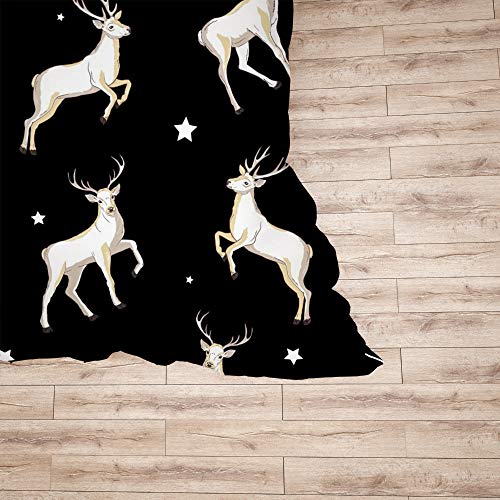 Funda de edredón de ciervo y fundas de almohada 3 piezas para cama doble 6