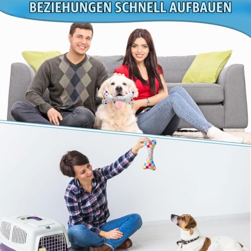 Partideal 2 Stück Hunde Geburtstag,Haustier Hund Geburtstag Knochen Spielzeug Plüsch Hundespielzeug Geburtstags Knorpel Spielzeug für Kleine und Mittlere Hunde