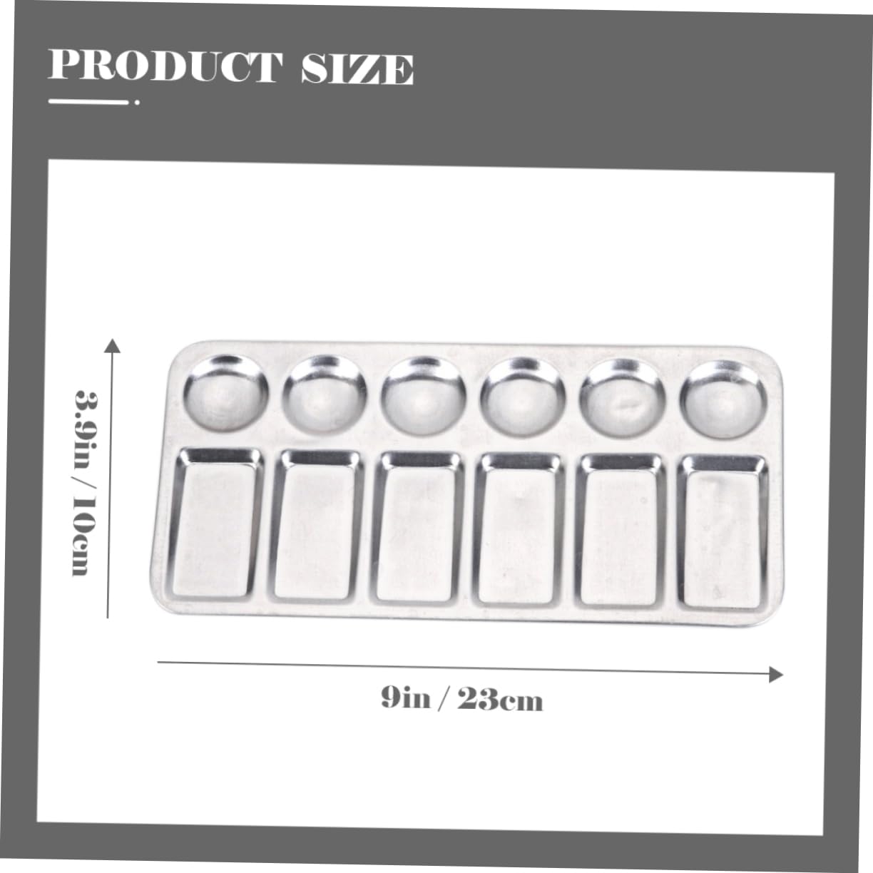 Uonlytech 2Pcs Lightweight Aluminum Paint Tray Mixing Palette for Artists Students and Crafts Easy to Clean for Watercolor and Oil Painting