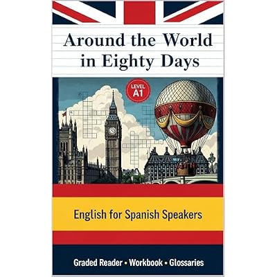 Around the World in Eighty Days: English for Spanish Speakers (Level A1): La vuelta al mundo en ochenta d&iacute;as-Aprende ingl&eacute;s con traducci&oacute;n-Graded Reader with Glossaries, Definitions & Workbook (Cross