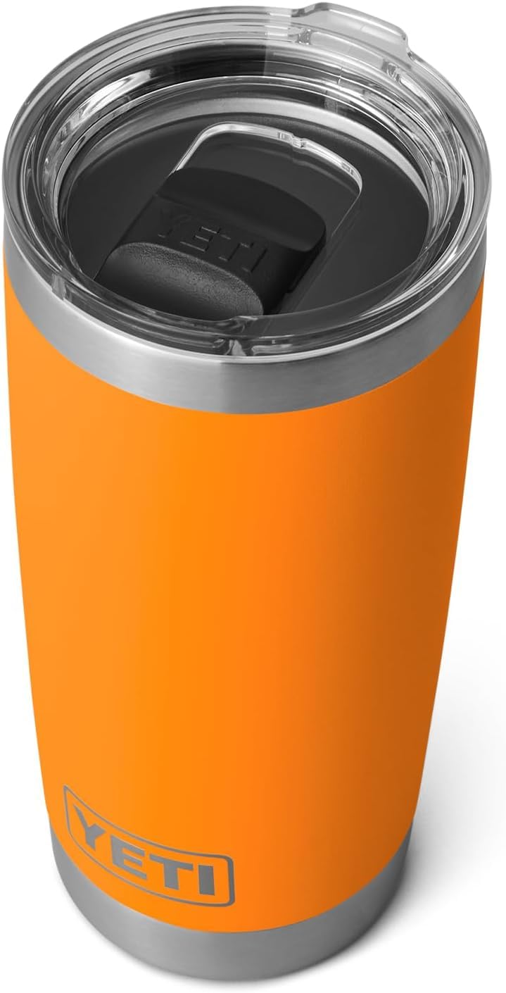 YETI - Rambler - Vaso de acero inoxidable, aislado al vacío con tapa MagSlider, 590 ml, coral (King Crab)