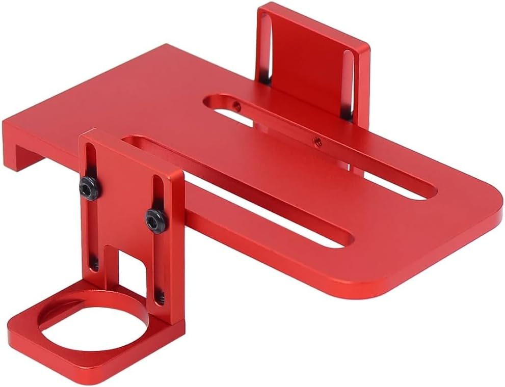 Battery Fixing Bracket for MJX Hyper Go H16BM H16GT H16DR H16PL RC Car, Large Capacity Battery Compartment Bin Fasteners Adjustable Height Up to 45mm RC Upgrades 16140 (Red)