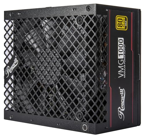 Image of Rosewill VMG 1000W 80+ Gold, ATX 3.0 & 3.1 Compatible, Full Modular Low-Noise Power Supply, PCIe 5.1 12V-2x6 Connector, 100% Japanese Electrolytic Capacitor, 120mm FDB Silent Fan - 5 Year Warranty