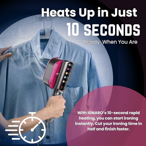 Image of Steam Iron for Clothes | Portable Garment Steamer & Wrinkle Remover | Quick Heat, Powerful Steam, Travel-Friendly Fabric Care with Adjustable Modes & Safety Cut-Off