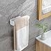 Taozun White Towel Rack, Self Adhesive Hand Towel Holder Towel Ring, Stainless Steel Towel Bar for Bathroom or Kitchen Wall